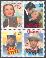 Classic FilmsUnited States, 1990Block of 4 Stamps